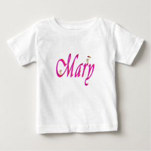 T-shirt Pour Bébé Marie, Nom, Logo, Avec des ours en peluche,