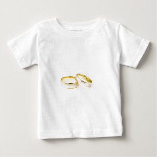 T-shirt Pour Bébé Mariée Fête de Douche Amour Mariage Anneaux