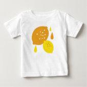 T-shirt Pour Bébé Marine Blue Lemon Art - Refresh Citrus Design (Devant)