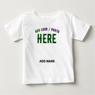 T-SHIRT POUR BÉBÉ MARQUE BLANCHE MODERNE ET PERSONNALISABLE VÉRIFIÉE