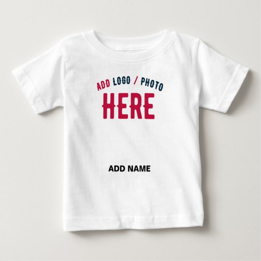 T-SHIRT POUR BÉBÉ MARQUE BLANCHE MODERNE ET PERSONNALISABLE VÉRIFIÉE (Devant)