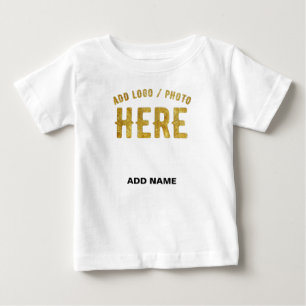 T-SHIRT POUR BÉBÉ MARQUE BLANCHE VERIFIEE PERSONNALISABLE MODERNE ET