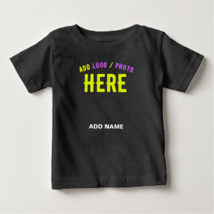 T-SHIRT POUR BÉBÉ MARQUE VERIFIEE NOIRE PERSONNALISABLE MODERNE ET C