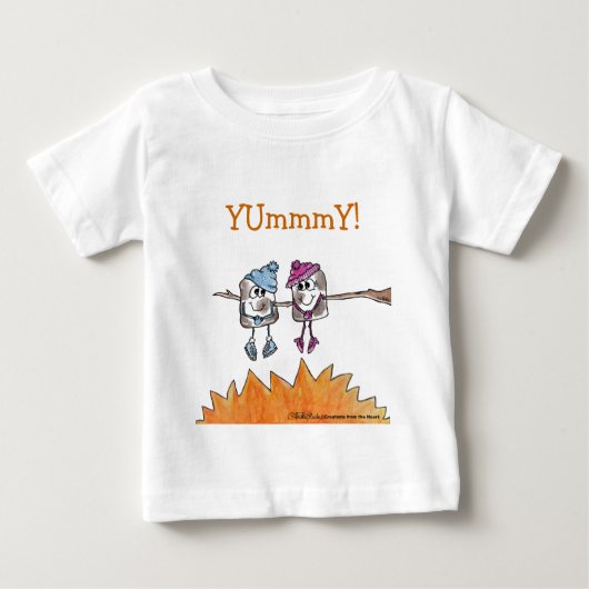 T-shirt Pour Bébé Marshmallows grillés (Devant)
