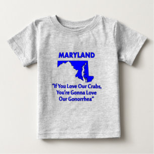 T-shirt Pour Bébé Maryland - Si vous aimez nos crabes...