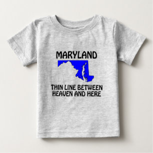 T-shirt Pour Bébé Maryland - Une ligne mince entre le ciel et ici