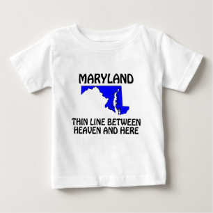 T-shirt Pour Bébé Maryland - Une ligne mince entre le ciel et ici