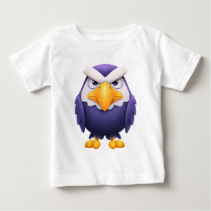 T-shirt Pour Bébé Mascotte Aigle Encolère – Oiseau Violet Mignon pou