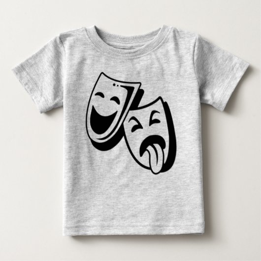 T-shirt Pour Bébé Masques de comédie et de tragédie (Devant)