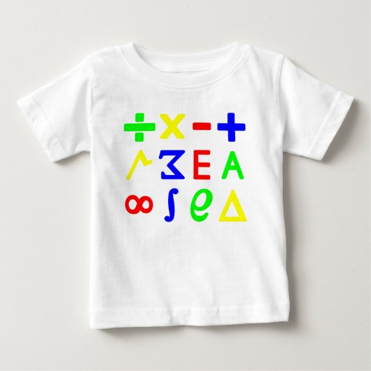 T-shirt Pour Bébé Maths de bébé (Devant)