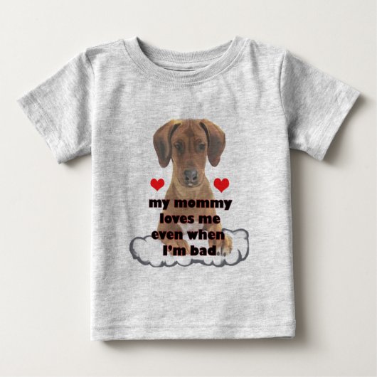 T-shirt Pour Bébé mauvais chiot (Devant)