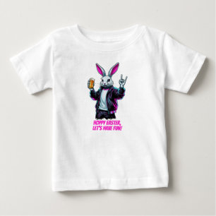 T-shirt Pour Bébé Mauvais Lapin De Pâques ! Pâques chanceuses, amuso