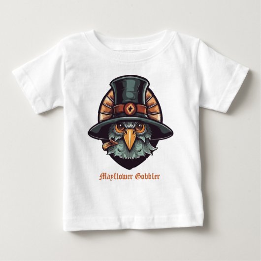 T-shirt Pour Bébé Mayflower Gobbler (Devant)