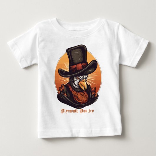 T-shirt Pour Bébé Mayflower Gobbler (Devant)