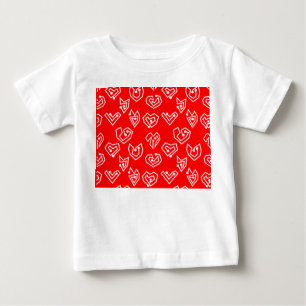 T-shirt Pour Bébé Mazes de la Saint Valentin blanche