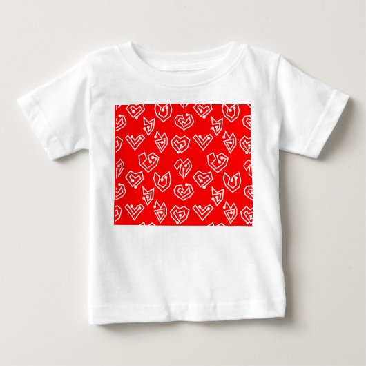 T-shirt Pour Bébé Mazes de la Saint Valentin blanche (Devant)