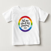 T-shirt Pour Bébé Me Demandez-Moi Mon Pronoun ? (Devant)