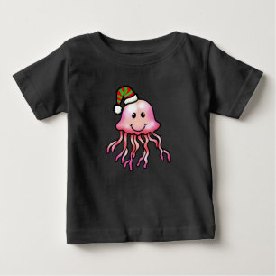 T-shirt Pour Bébé Méduse de dessin animé festive mignonne