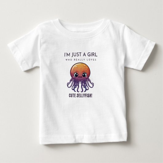 T-shirt Pour Bébé Méduse, je suis juste une fille qui aime (Devant)