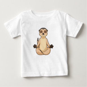 T-shirt Pour Bébé Meerkat à la méditation de Yoga