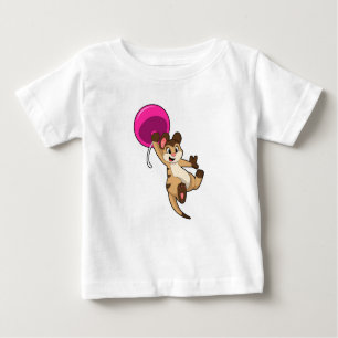 T-shirt Pour Bébé Meerkat avec ballon