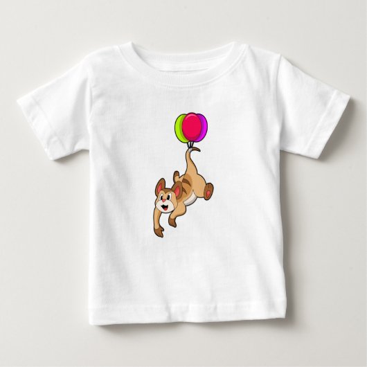 T-shirt Pour Bébé Meerkat avec ballon (Devant)
