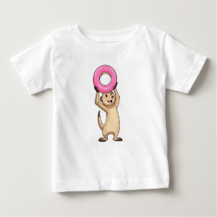 T-shirt Pour Bébé Meerkat avec Donut