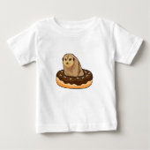 T-shirt Pour Bébé Meerkat avec Donut (Devant)