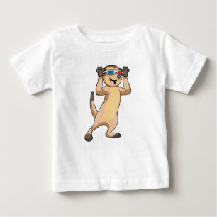 T-shirt Pour Bébé Meerkat avec lunettes