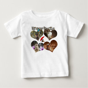 T-shirt Pour Bébé Meerkats Dans Les Coeurs Amoureux,