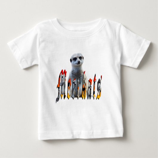 T-shirt Pour Bébé "Meerkats : Debout Fière derrière le nom" (Devant)