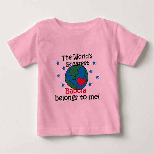 T-shirt Pour Bébé Meilleur Babcia appartient à moi (Devant)