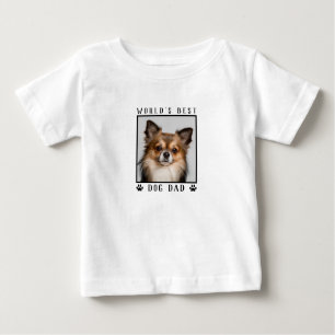 T-shirt Pour Bébé Meilleur chien papa Empreintes de pattes du monde 