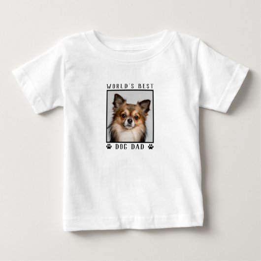 T-shirt Pour Bébé Meilleur chien papa Empreintes de pattes du monde  (Devant)