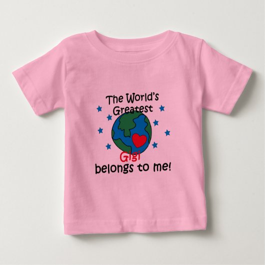 T-shirt Pour Bébé Meilleur Gigi appartient à moi (Devant)