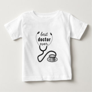 T-shirt Pour Bébé Meilleur Médecin Stethoscope Médecin Diplômé