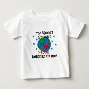 T-shirt Pour Bébé Meilleur Papou appartient à moi
