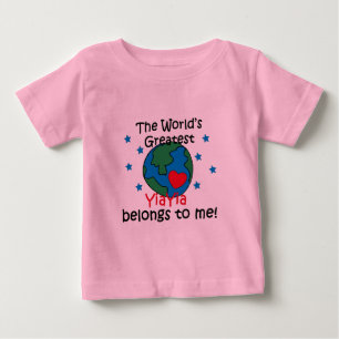 T-shirt Pour Bébé Meilleur YiaYia appartient à moi