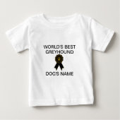T-shirt Pour Bébé Meilleure conception Greyhound sur mesure (Devant)