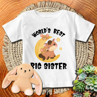T-shirt Pour Bébé Meilleure Grande Sœur du Monde de Moon Pony