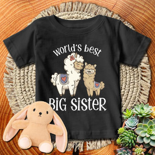T-shirt Pour Bébé Meilleure grande sœur du monde en alpagas