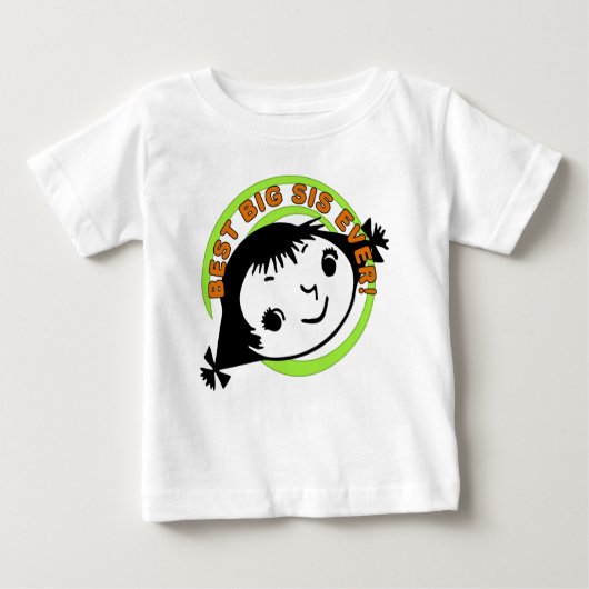 T-shirt Pour Bébé Meilleure grande soeur jamais rétro (Devant)