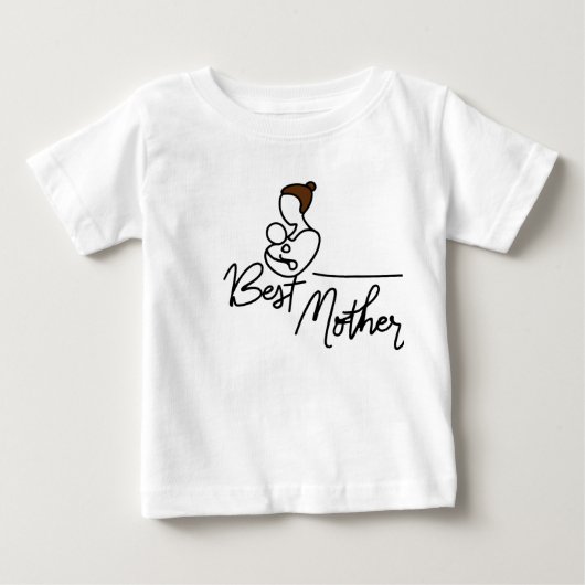 T-shirt Pour Bébé Meilleure mère (Devant)