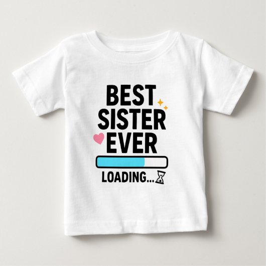 T-shirt Pour Bébé Meilleure Sœur à Venir (Devant)
