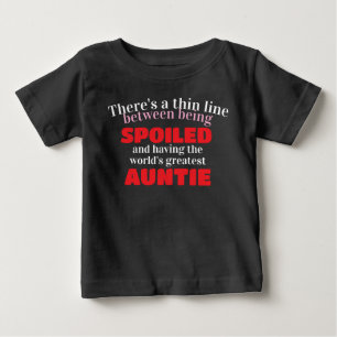 T-shirt Pour Bébé meilleure tante au monde contre bébé gâté