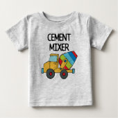 T-shirt Pour Bébé Mélangeur de ciment (Devant)