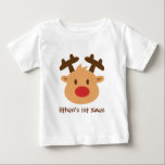T-shirt Pour Bébé Mélangez les rennes à nez rouge 1er Noël<br><div class="desc">Célébrez le premier Noël du bébé avec ce joli dessin de rennes à nez rouge ! Un design adorable à porter pour la saison des fêtes et vous voulez juste sourire avec le design. Personnalisez avec le nom de l'enfant !</div>