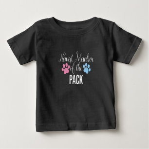 T-shirt Pour Bébé Membre le plus récent du Pack, Cadeau Faire-part