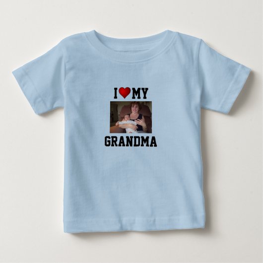 T-shirt Pour Bébé Mémé : J'AIME MA MÉMÉ (Devant)