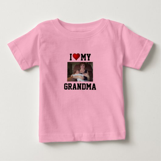 T-shirt Pour Bébé Mémé : J'AIME MA MÉMÉ (Devant)